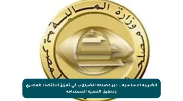 الضريبة الأساسية.. دور مصلحة الضرائب في تعزيز الاقتصاد المصري وتحقيق التنمية المستدامة